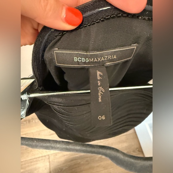 Women's BCBG MAXAZRIA Black One Shoulder Bodycon Cocktail Party Dress Size 6 - Picture 5 of 5